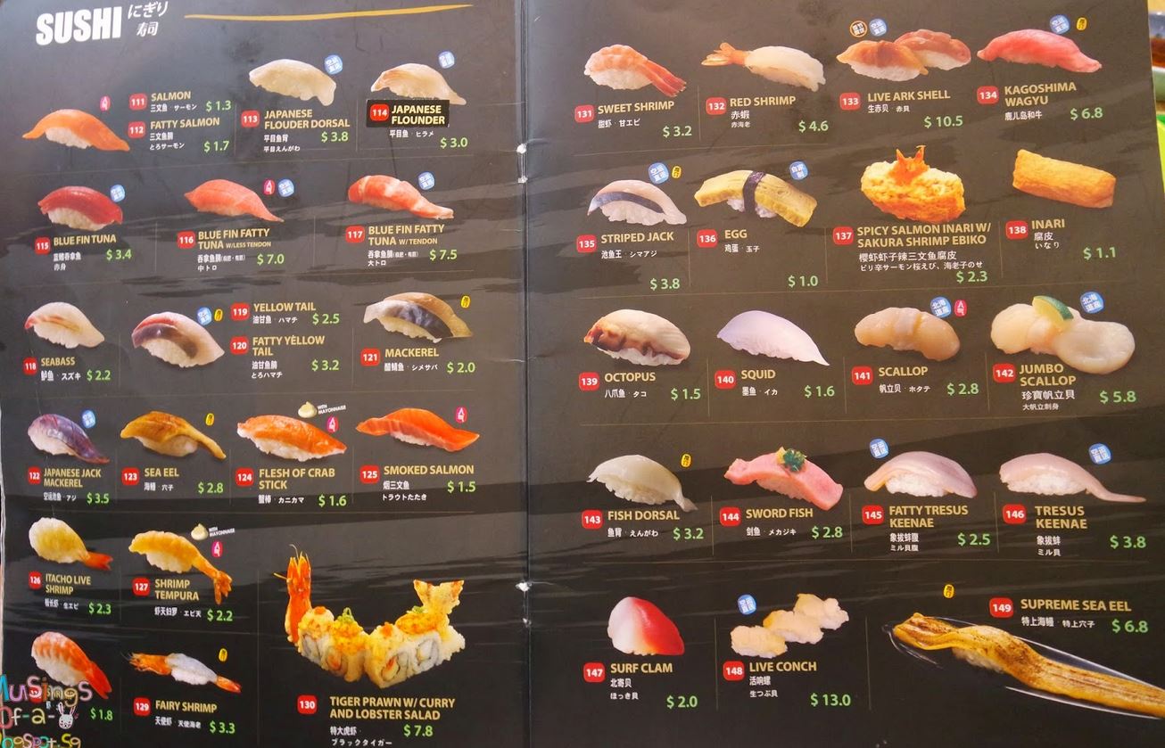 Itacho Sushi Menu 1