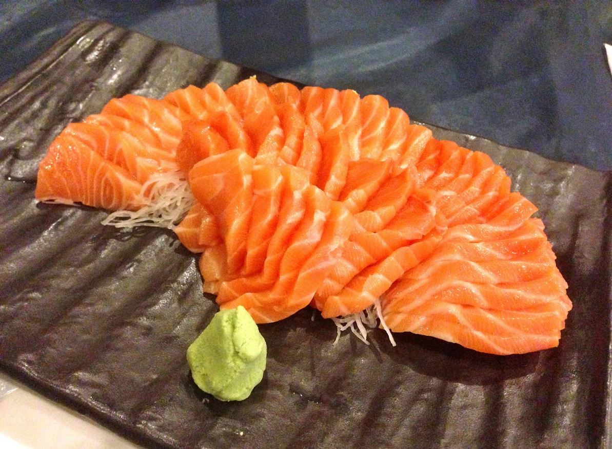 Standing Sushi Bar Salmon Sashimi