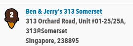 Ben Jerry 313 Address