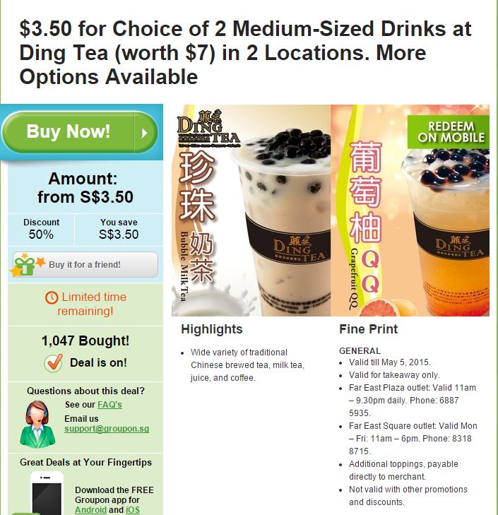 Groupon Ding Tea