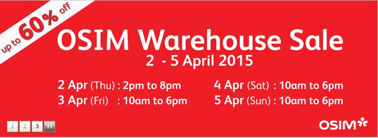 OSIM Warehouse Sale