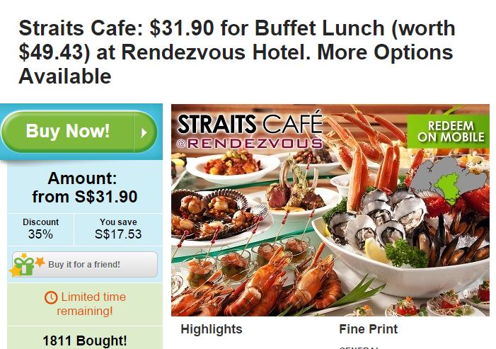 Straits Cafe Buffet Groupon