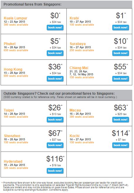 Tigerair Fare