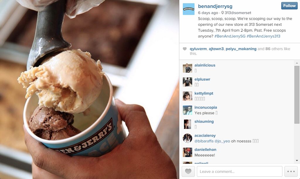 ben jerry instagram