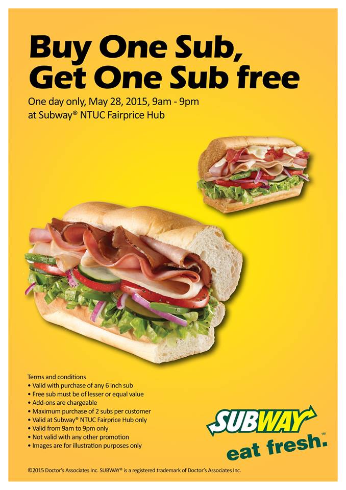 Subway 1 for 1
