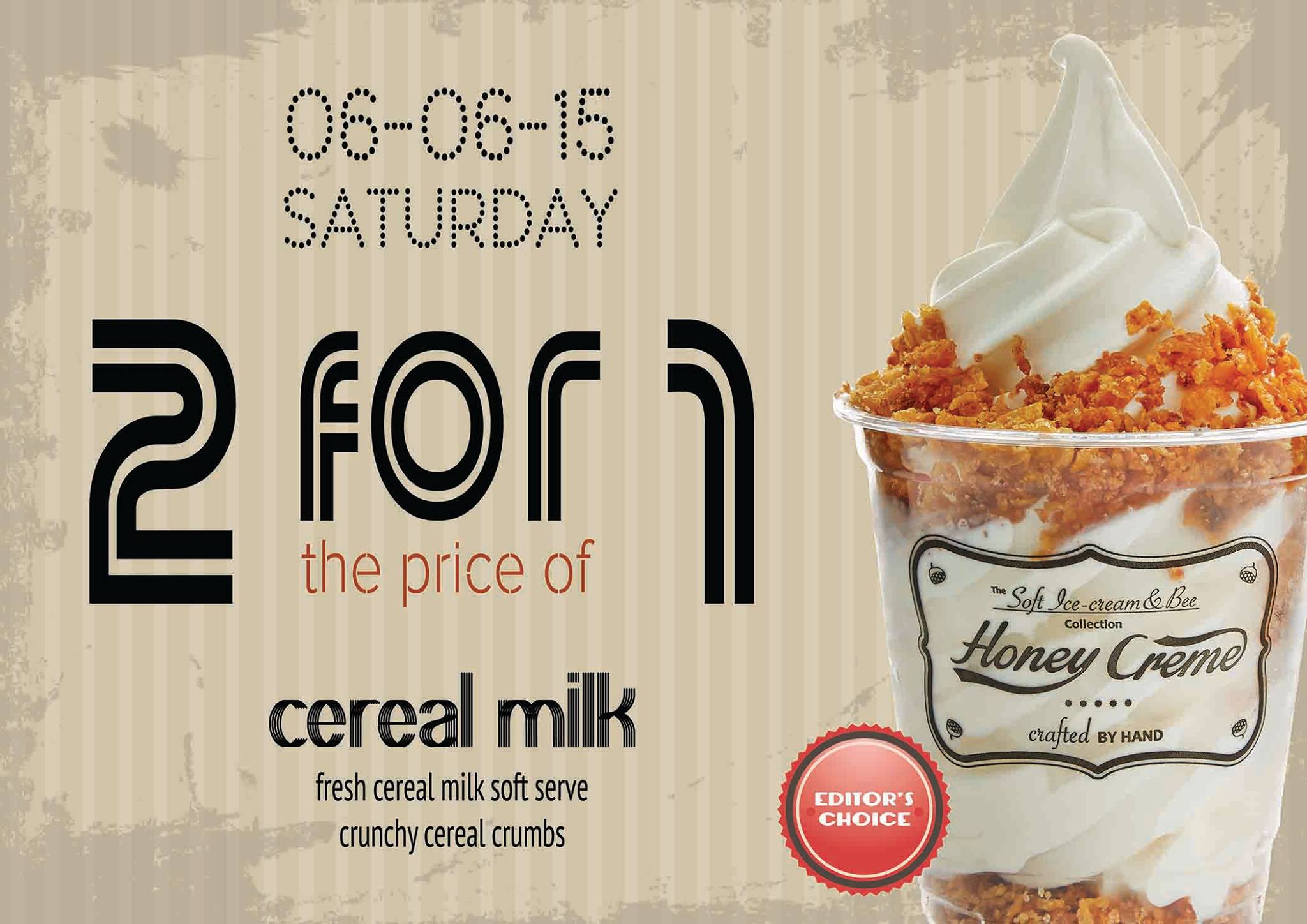 HoneyCreme 1-for-1 Cereal Milk