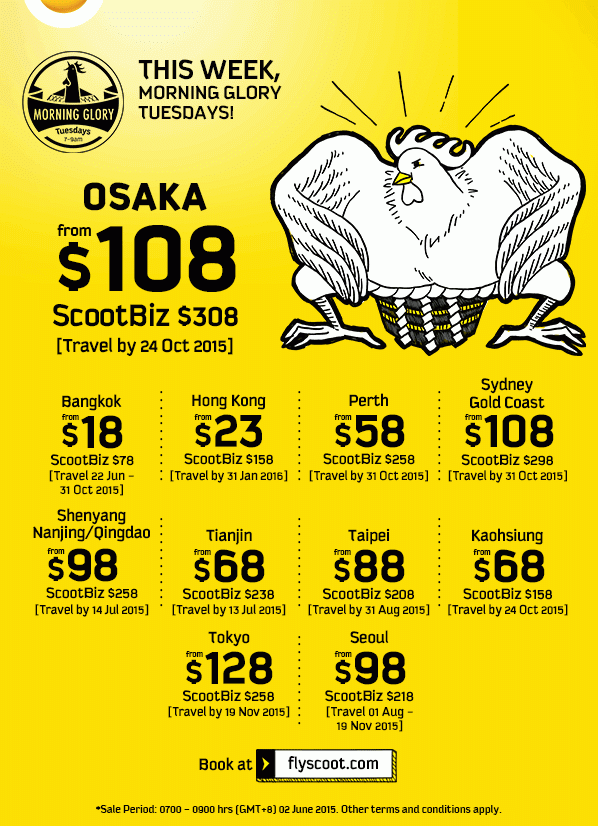 Scoot Special Fares Tuesday