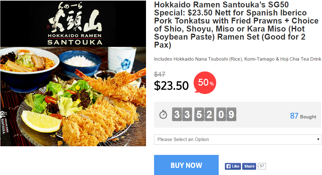 Ramen Santouka Deal