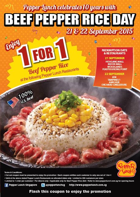 Beef Pepper Rice Day Coupon