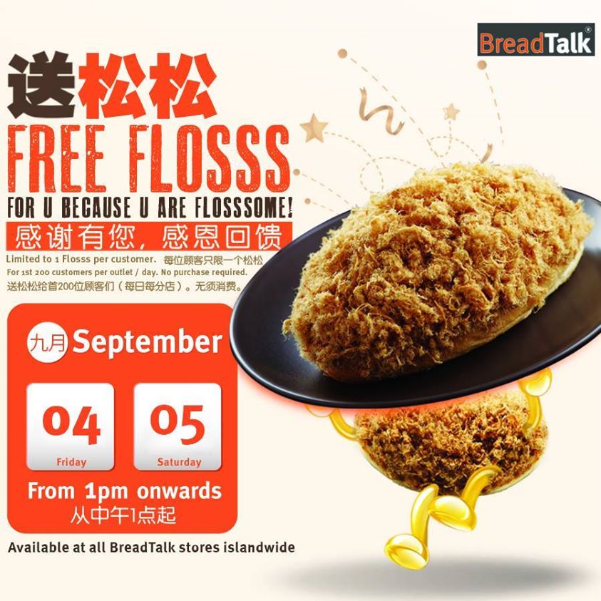 BreadTalk Free Floss 4 5 Sep