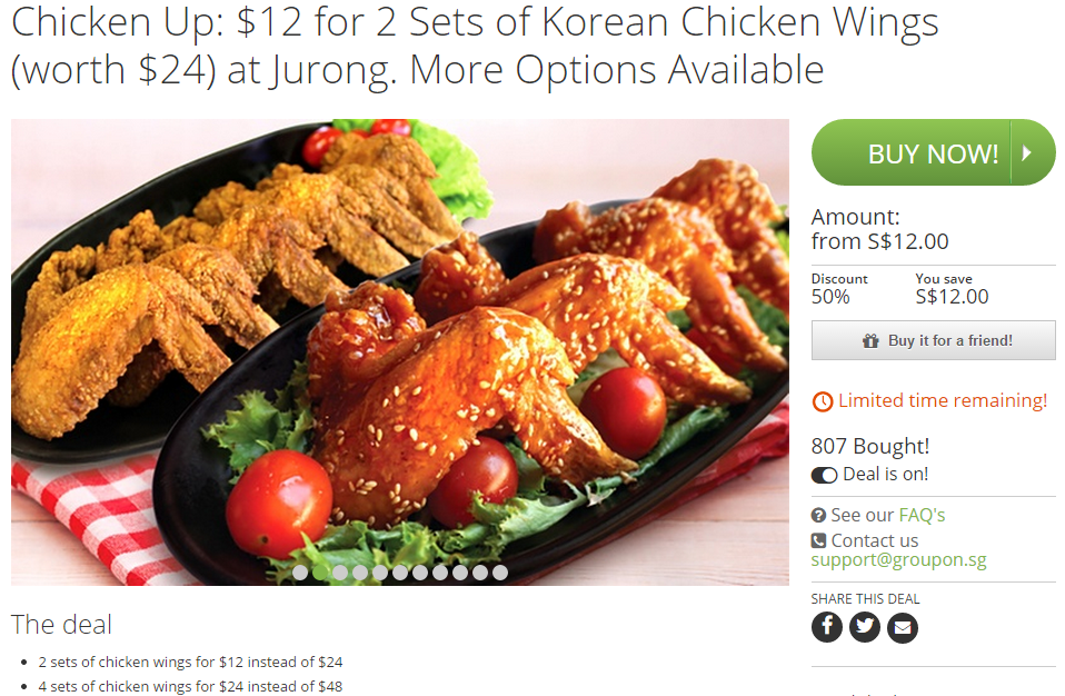 Chicken Up Groupon Screen