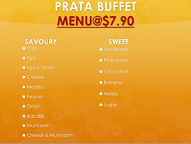 Prata Buffet Menu