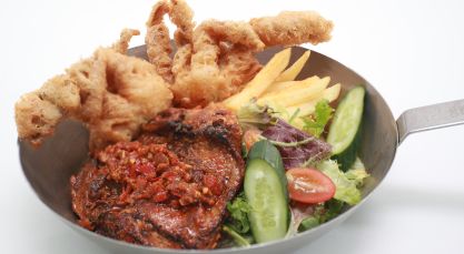 Grilled Peri Peri Chicken Soft Shell Crab