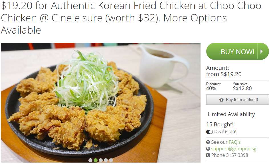 Groupon Choo Choo Chicken