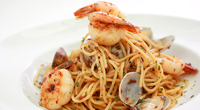 Shrimp and Clam Aglio Olio