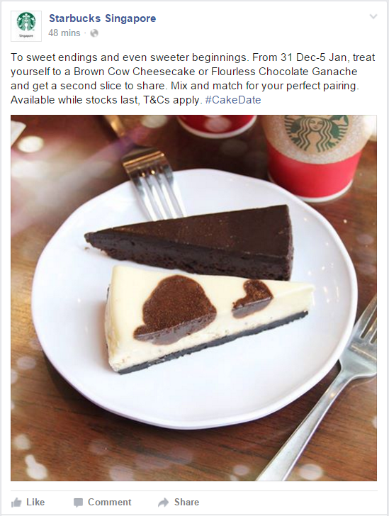 Starbucks 1 for 1 Cake