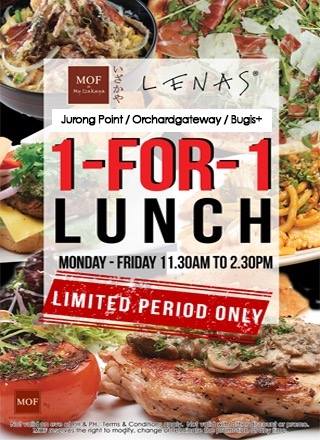 1 for 1 lunch promo