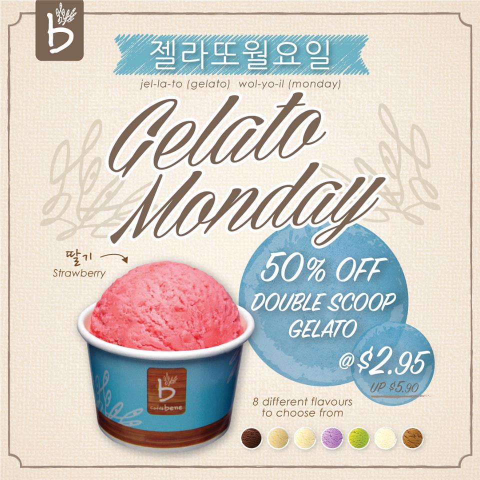 Caffebene Gelato Monday Ad