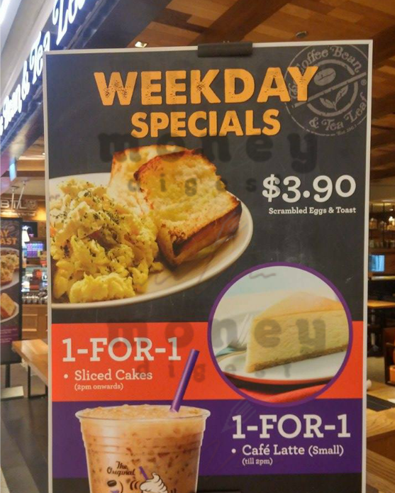 Coffee Bean Weekday Specials