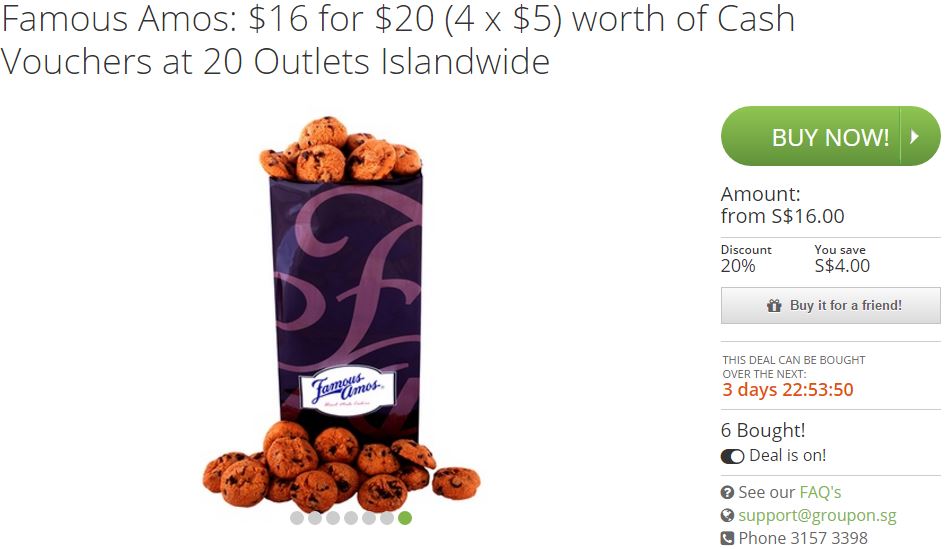 Groupon Famous Amos