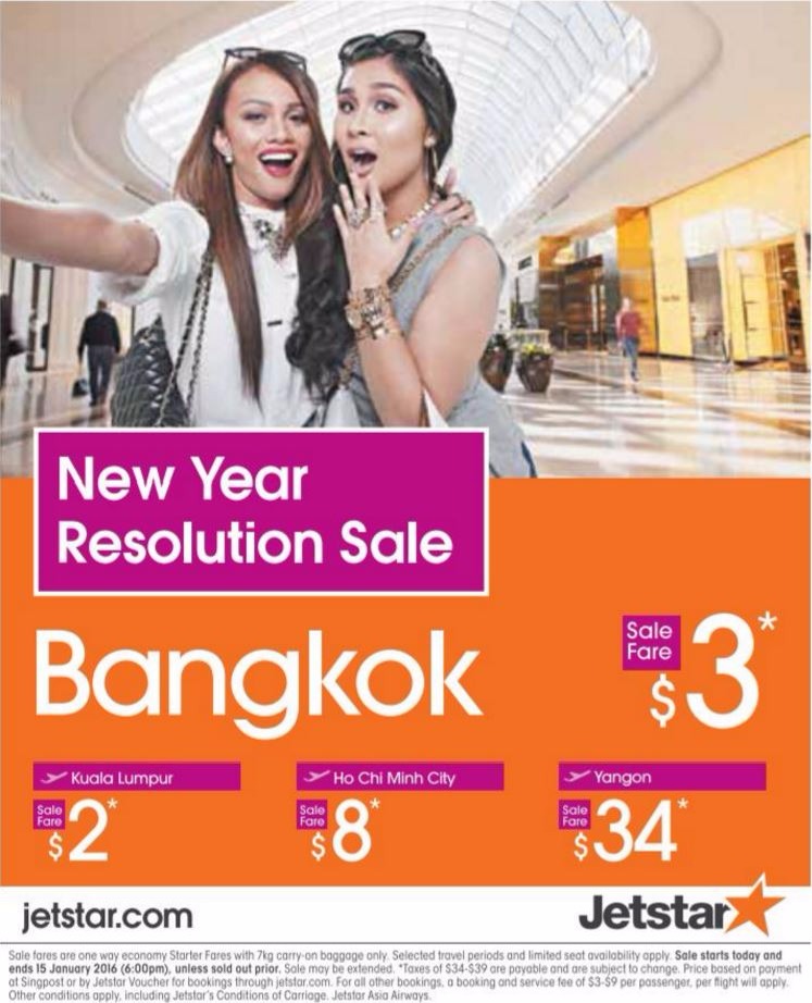 Jetstar New Year Reso Sale