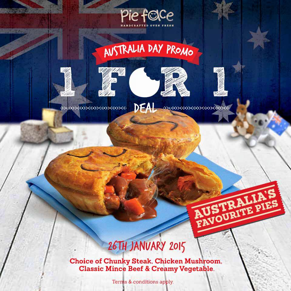 Pie Face Australia Day Promotion