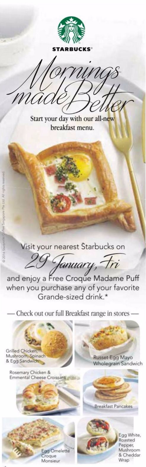 Starbucks Croque Madame Puff 29 Jan