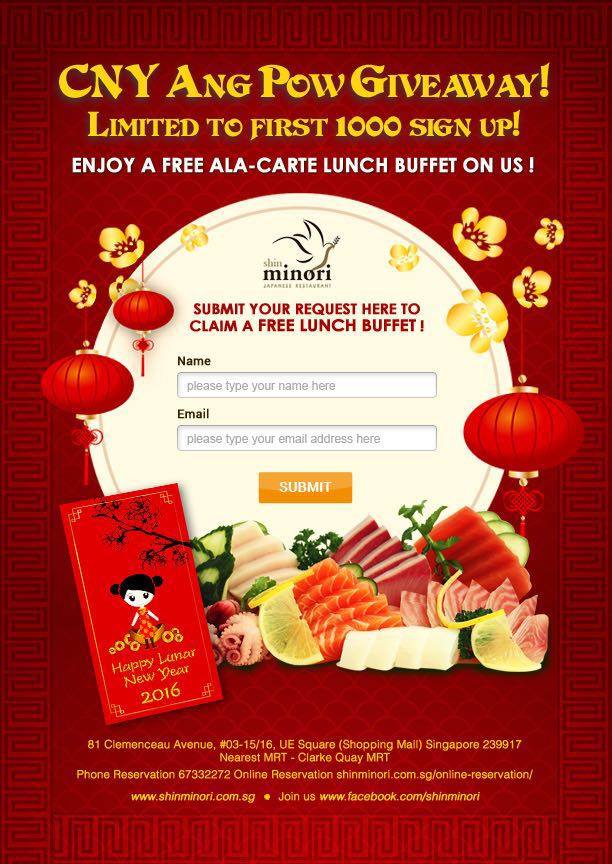 Shin Minori Lunch Buffet Ad