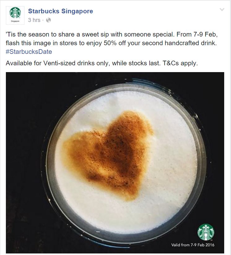 Starbucks FB Post Feb 7