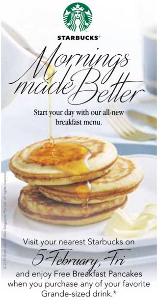 starbucks breakfast pancakes ad