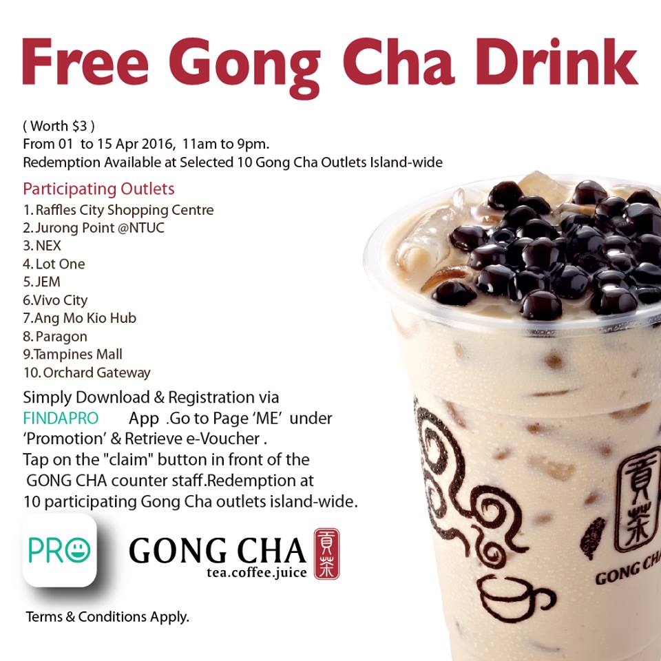 Free Gong Cha Drink