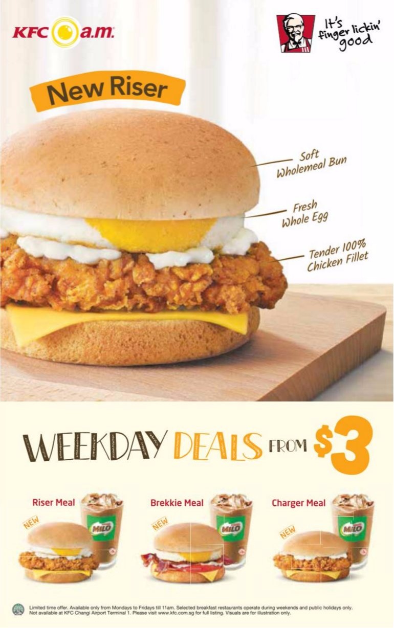 KFC New Breakfast Sets Promo Weekday Deals fr 3 (From 12 Apr 16
