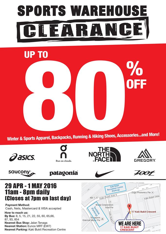 Sports warehouse clearance