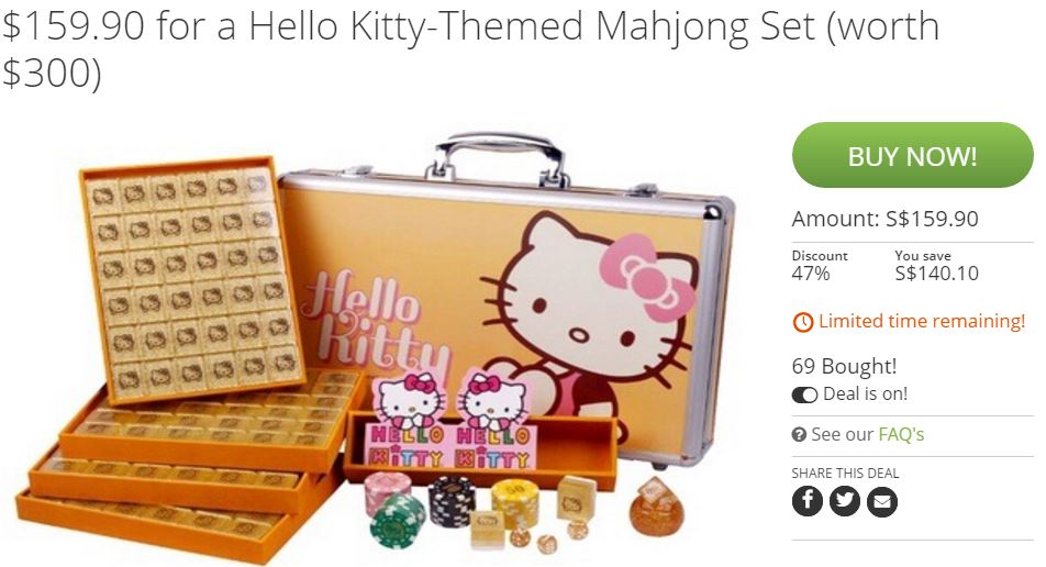 Hello Kitty Mahjong Set