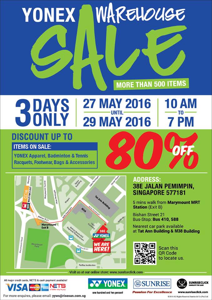 YONEX Warehouse Sale 2016