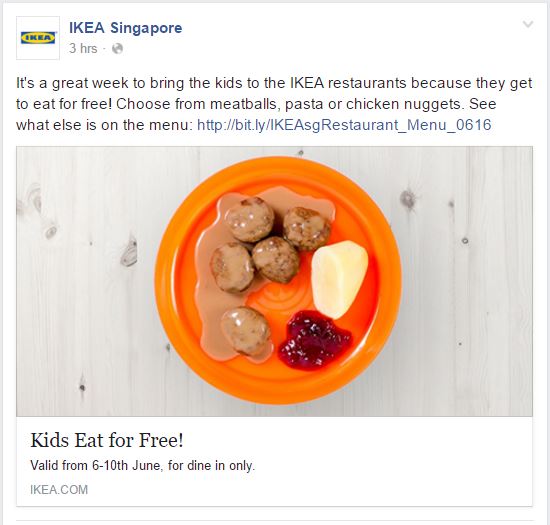 Kids Eat for Free IKEA