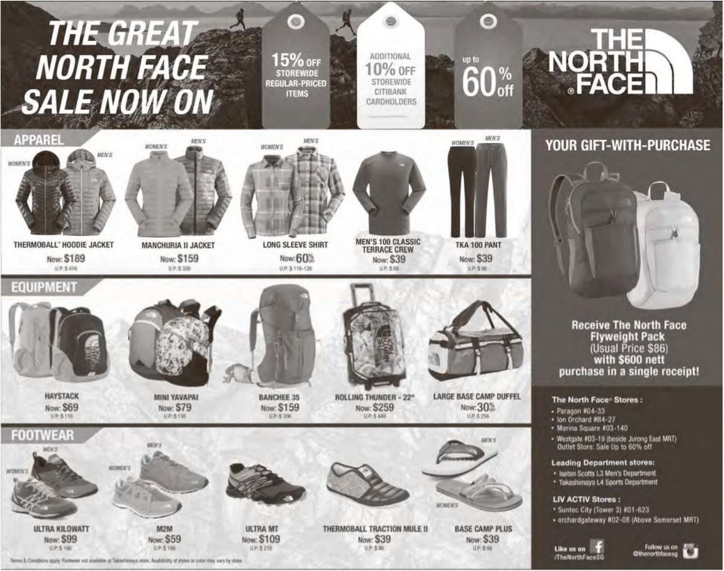 The Great North Face Sale 2016