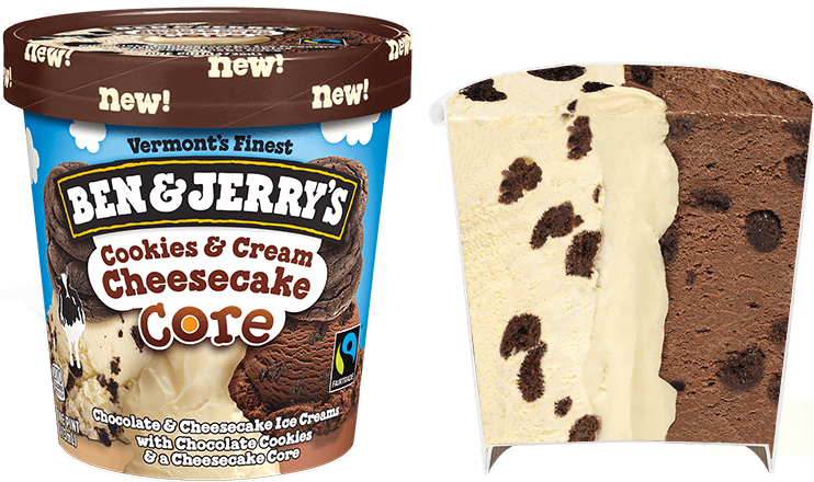 Ben Jerry Cookies & Cream Cheesecake Core