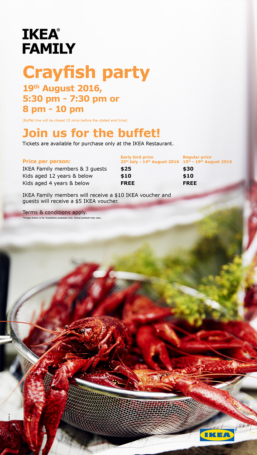 Crayfish Buffet Menu 2016