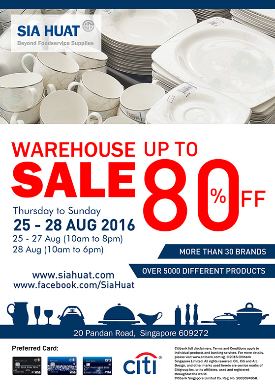 Sia Hua Warehouse Sale 2016