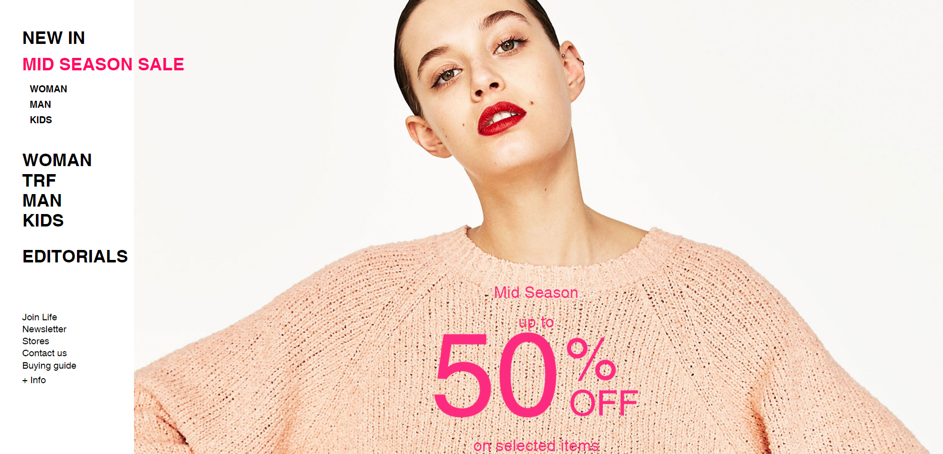 Zara Mid Season Sale is ON! Enjoy up to 50 off selected Woman, Man and