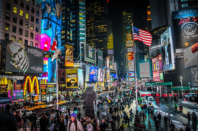Times Square, New York City (Image credits: MK Feeney, via Flickr)