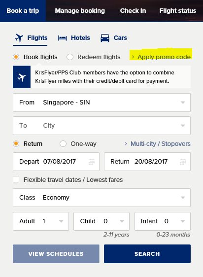 Booking Screenshot