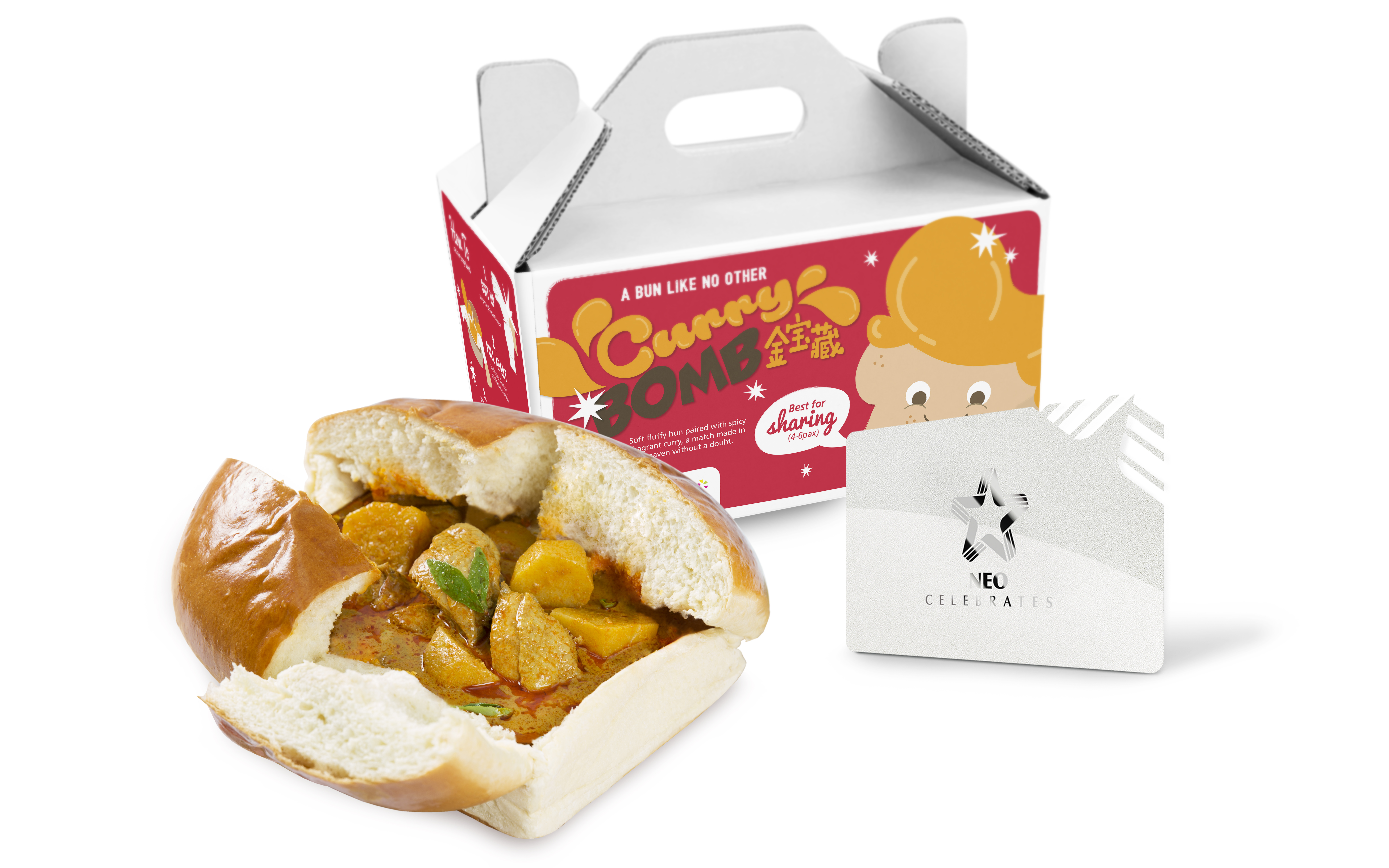 curry bun with NCCard