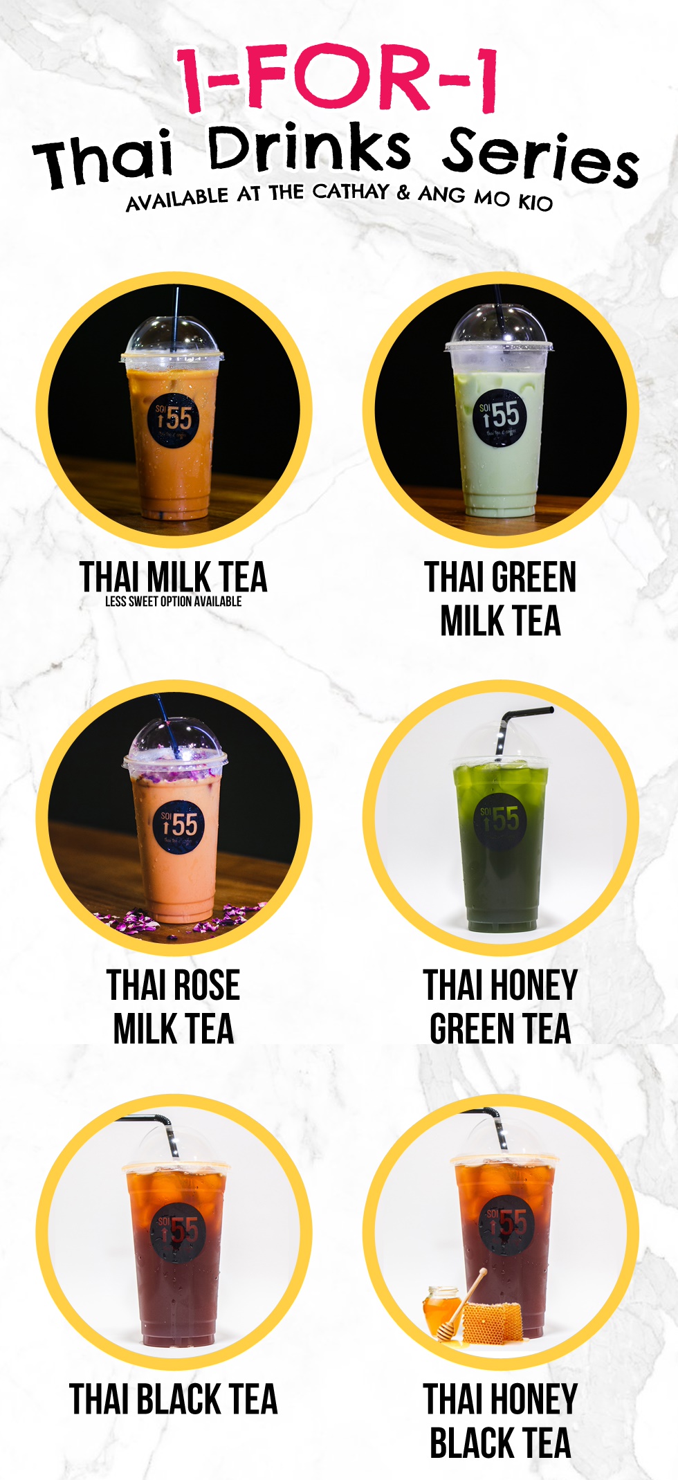 Soi 55: Enjoy 1-for-1 Thai Milk Tea & more with this voucher - 1