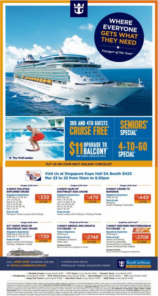 Royal Caribbean Cruises Buy 2, Get 2 FREE! 3rd & 4th guests cruise for