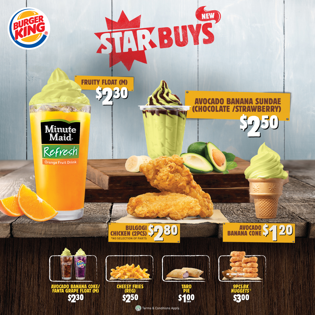 Burger King unveiled new Bulgogi Chicken and Avocado-Banana Soft Serves and Floats - 1