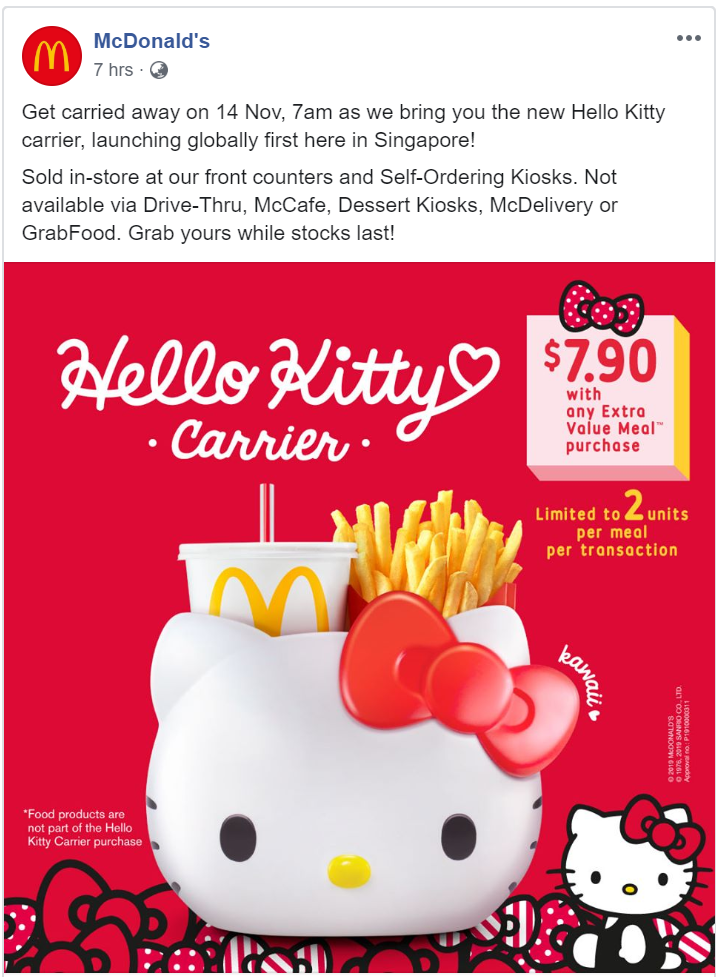 McDonald’s is launching a Hello Kitty Carrier from 14 Nov 2019 and here’s where you can get it - 1