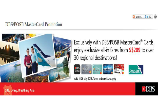 SilkAir DBS POSB MASTERCARD