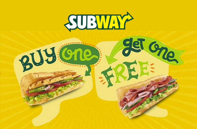 Subway 1 for 1